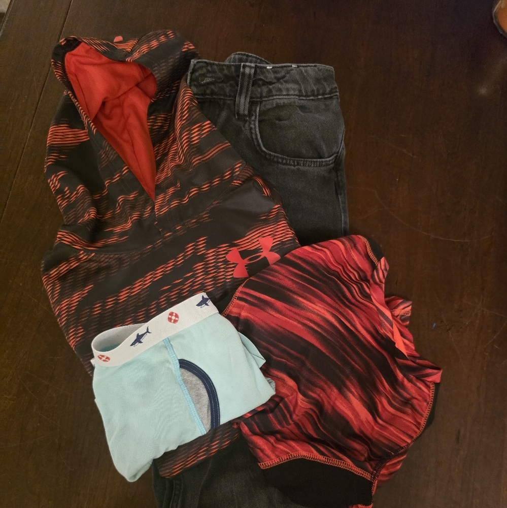 Complete Boys Outfit-long Sleeve shirt-sweatshirt-jeans-boxer Briefs